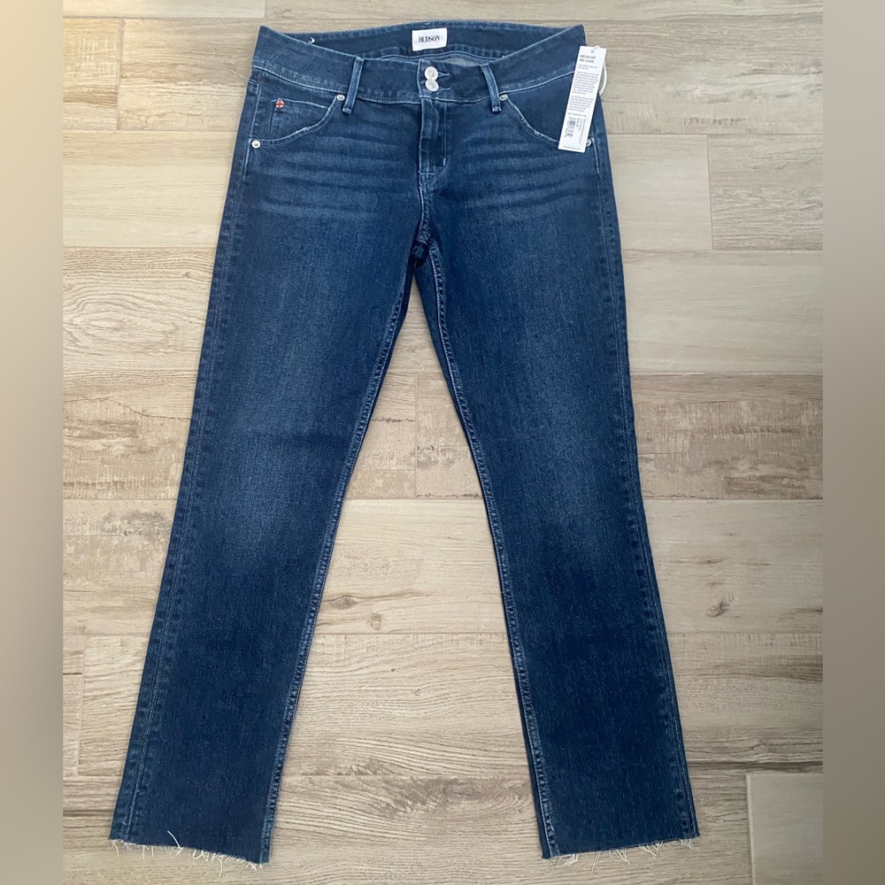 Hudson Collin Mid Rise Straight Crop Sienna Wash Jeans Size 28 New with tags